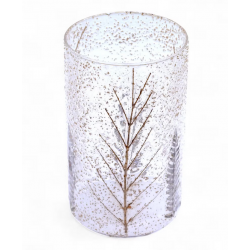 Natural Floral Glass - Tall Vase Candle Holder - Pino - (19x11cm)