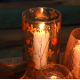 Natural Floral Glass - Tall Vase Candle Holder - Rose - (19x11cm)