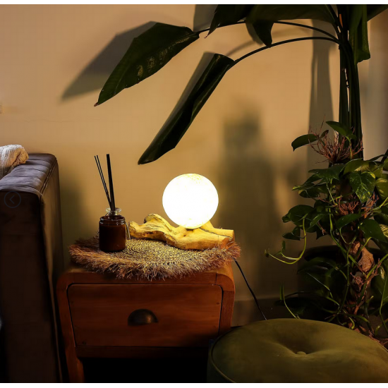 DriftGlow Lamp Cotton Wrap Cream Shade