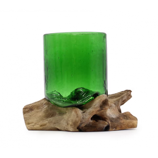 Recycled Beer Bottles - Beer Glass on Wood