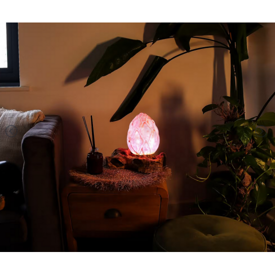 DriftGlow Lamp Crackle Lotus Flower Shade - Purple