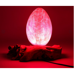 DriftGlow Lamp Crackle Fire Egg Shade - Orange